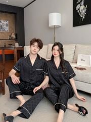 Pijama Đôi Lụa Ngắn Tay CND4 | SHURY STORE HOME WEAR | Set Đồ Ngủ Couple Cao Cấp Sang Trọng
