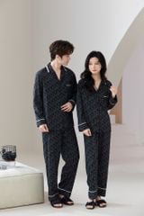Đồ ngủ pyjama nam nữ Shury Store Home Wear DD24 size 45-95kg tay dài quần dài  bộ đôi couple lụa