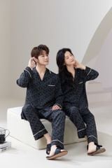 Đồ ngủ pyjama nam nữ Shury Store Home Wear DD24 size 45-95kg tay dài quần dài  bộ đôi couple lụa