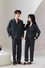 Đồ ngủ pyjama nam nữ Shury Store Home Wear DD24 size 45-95kg tay dài quần dài  bộ đôi couple lụa
