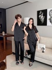 Pijama Đôi Lụa Ngắn Tay CND8 | SHURY STORE HOME WEAR | Set Đồ Ngủ Couple Cao Cấp Sang Trọng