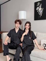 Pijama Đôi Lụa Ngắn Tay CND8 | SHURY STORE HOME WEAR | Set Đồ Ngủ Couple Cao Cấp Sang Trọng