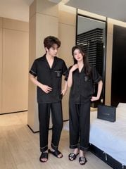 Pijama Đôi Lụa Ngắn Tay CND13 | SHURY STORE HOME WEAR | Set Đồ Ngủ Couple Cao Cấp Sang Trọng