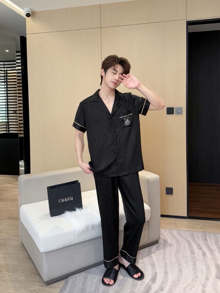Pijama Đôi Lụa Ngắn Tay CND13 | SHURY STORE HOME WEAR | Set Đồ Ngủ Couple Cao Cấp Sang Trọng