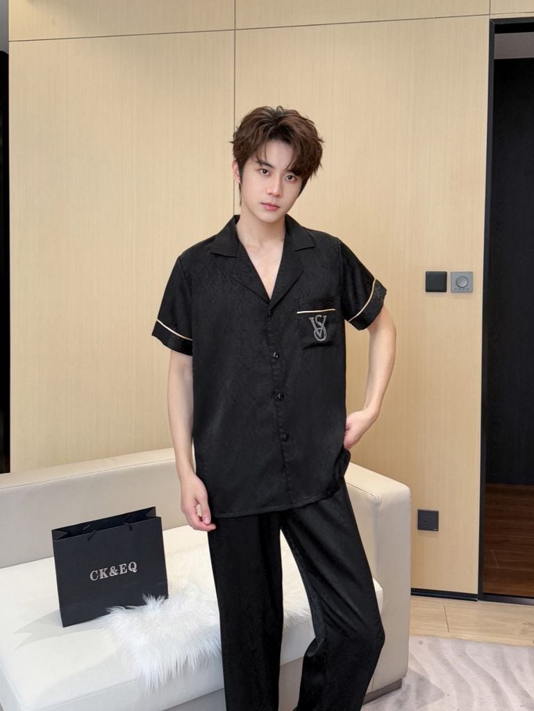 Pijama Đôi Lụa Ngắn Tay CND13 | SHURY STORE HOME WEAR | Set Đồ Ngủ Couple Cao Cấp Sang Trọng