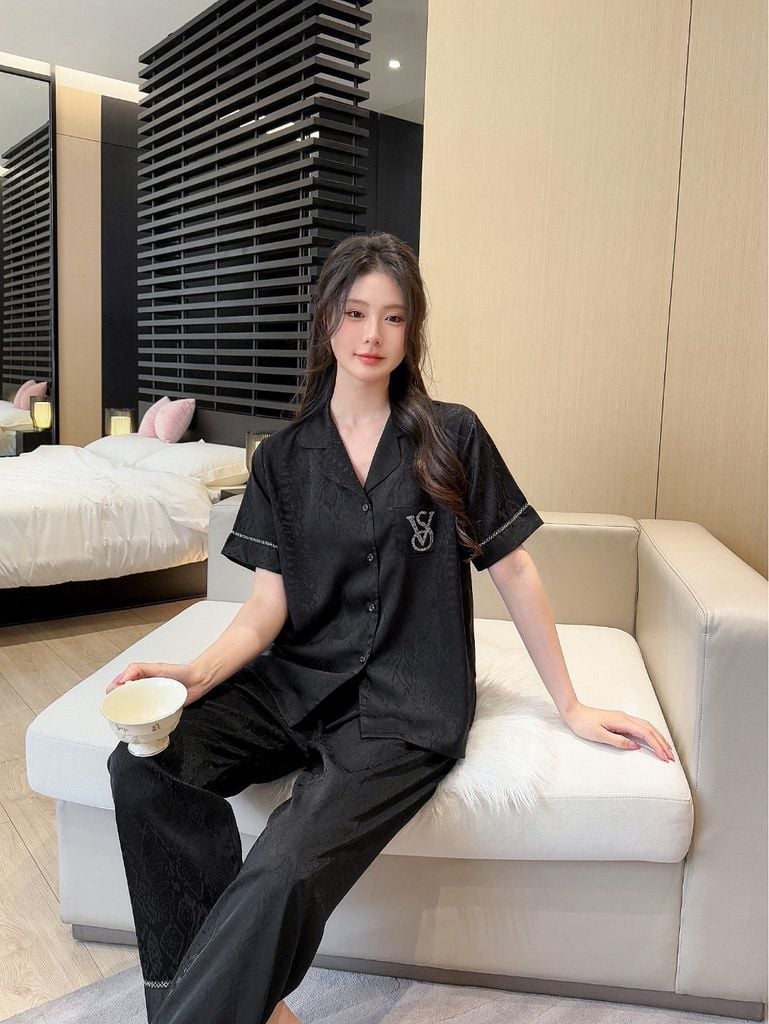Pijama Đôi Lụa Ngắn Tay CND13 | SHURY STORE HOME WEAR | Set Đồ Ngủ Couple Cao Cấp Sang Trọng