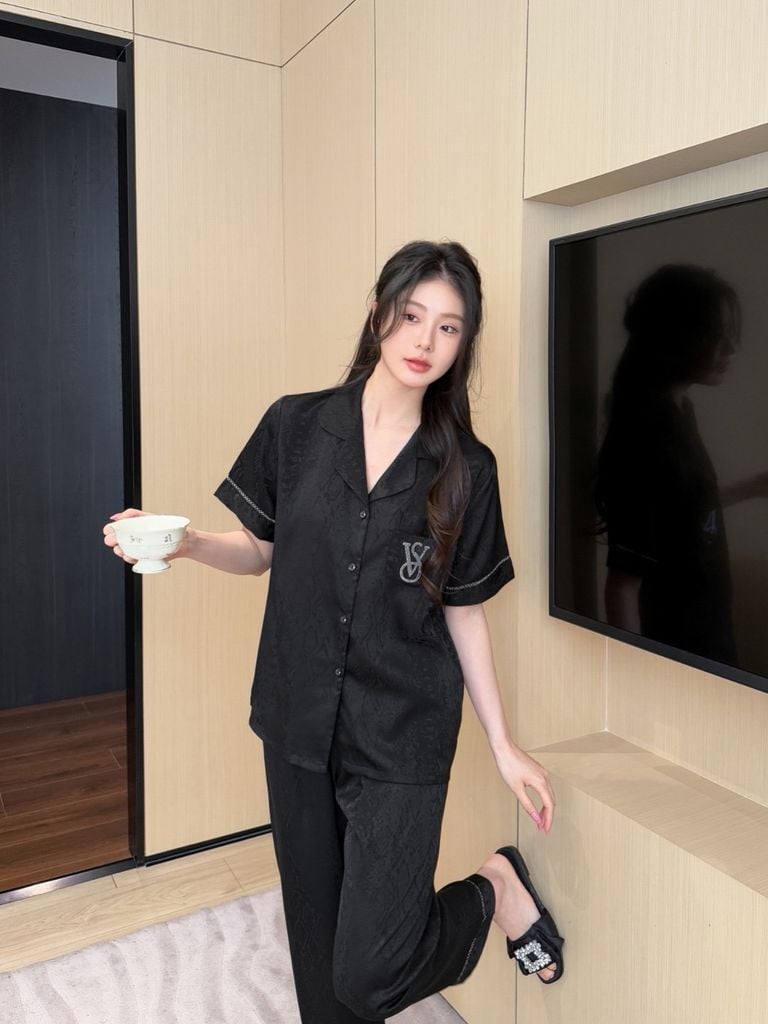 Pijama Đôi Lụa Ngắn Tay CND13 | SHURY STORE HOME WEAR | Set Đồ Ngủ Couple Cao Cấp Sang Trọng