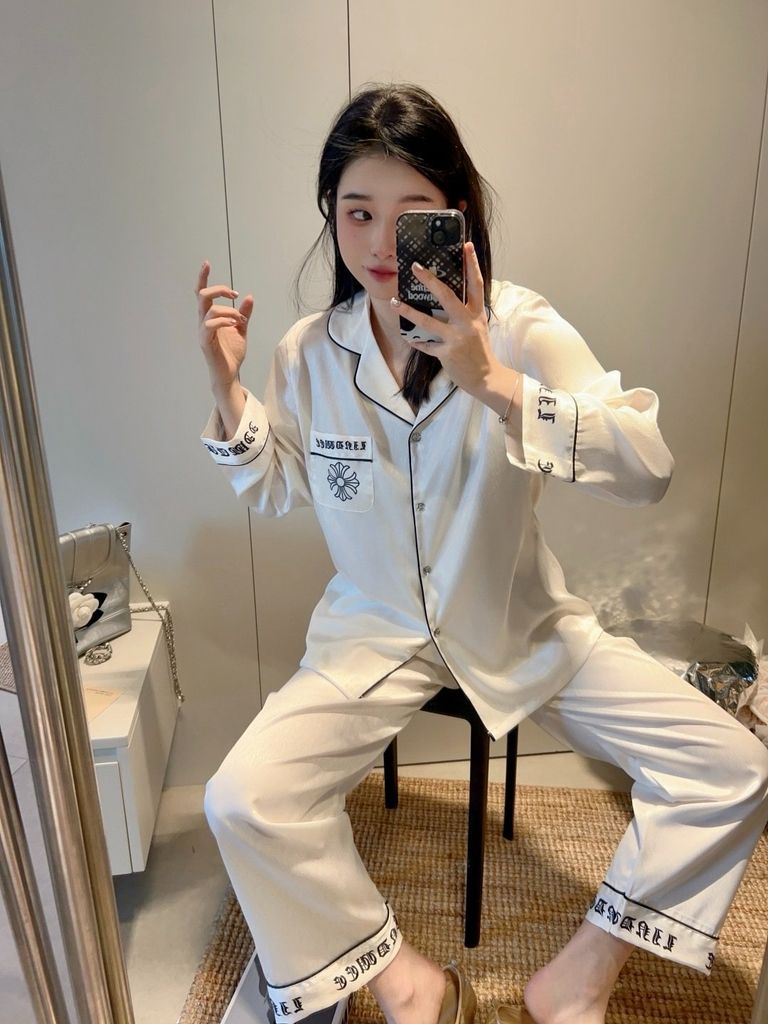 Bộ đồ ngủ nữ lụa vân xước cao cấp TD72  Shury Store Home Wear pijama dài tay sang trọng size 45-75kg