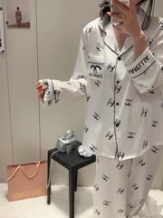 Bộ đồ ngủ lụa băng dáng suông TD32 Shury Store Home Wear Pijama dài tay cao cấp size 45-75 kg
