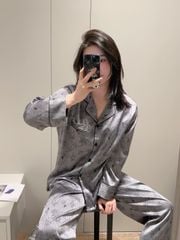 Đồ ngủ pyjama lụa băng tay dài TD71 Shury Store Home Wear cao cấp mặc nhà sang xịn mịn size M L XL