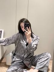 Đồ ngủ pyjama lụa băng tay dài TD71 Shury Store Home Wear cao cấp mặc nhà sang xịn mịn size M L XL