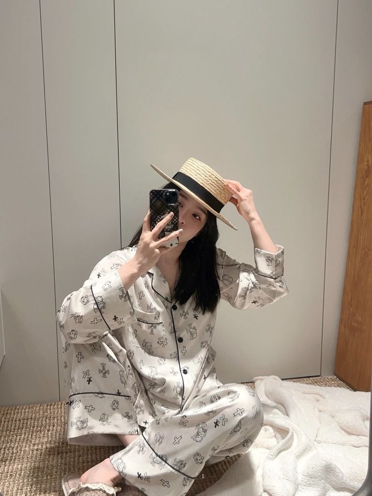 Đồ ngủ pyjama lụa băng tay dài TD71 Shury Store Home Wear cao cấp mặc nhà sang xịn mịn size M L XL