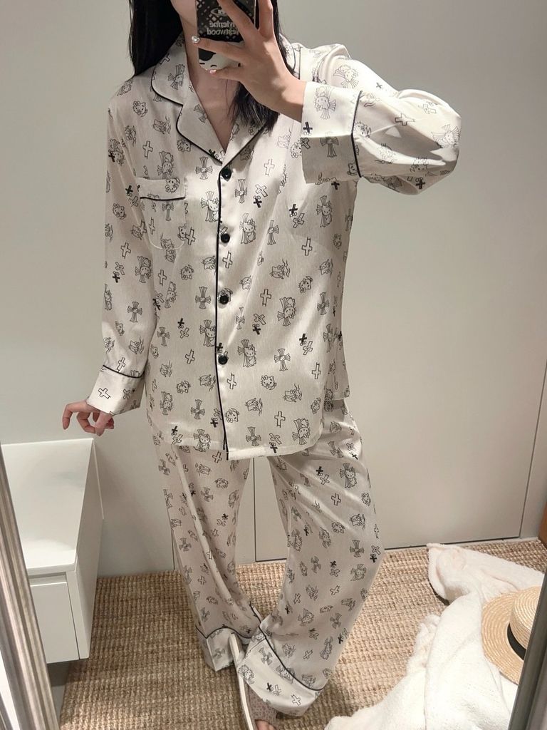 Đồ ngủ pyjama lụa băng tay dài TD71 Shury Store Home Wear cao cấp mặc nhà sang xịn mịn size M L XL