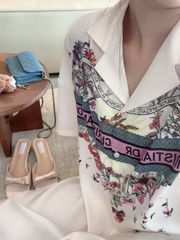 Váy ngủ sơmi lụa vân xước freesize SM46 | Shury Store Home Wear | Form suông nhẹ, mát mịn, sang
