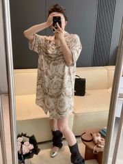 Váy Ngủ Sơ Mi Lụa Băng Freesize Dáng Dài SM49 – Shury Store Home Wear – Chất Lụa Mịn Mát Cao Cấp