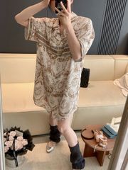 Váy Ngủ Sơ Mi Lụa Băng Freesize Dáng Dài SM49 – Shury Store Home Wear – Chất Lụa Mịn Mát Cao Cấp