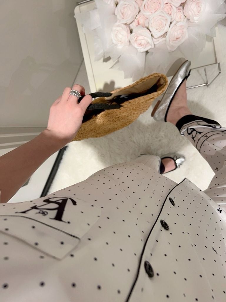 Pyjama nữ tay ngắn quần dài - Shury Store Home Wear lụa băng TN57  - Đồ ngủ chấm bi mát lạnh cao cấp