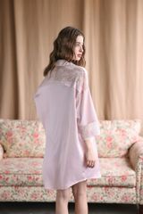 Váy ngủ lụa băng phối ren freesize 45–75kg SM60 Shury Store Home Wear Đầm ngủ màu cao cấp dài 90cm