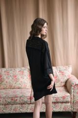 Váy ngủ lụa băng phối ren freesize 45–75kg SM60 Shury Store Home Wear Đầm ngủ màu cao cấp dài 90cm