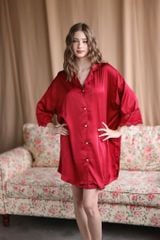 Váy ngủ lụa băng phối ren | Shury Store Home Wear |  freesize 45–75kg SM31  Đầm ngủ cao cấp dài 90cm