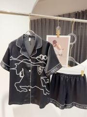 Bộ Đôi Pyjama Lụa Băng Tay Ngắn Quần Ngắn CTN9 Shury Store Home Wear Chất Mềm Mát, Họa Tiết Độc Đáo