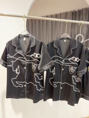 Bộ Đôi Pyjama Lụa Băng Tay Ngắn Quần Ngắn CTN9 Shury Store Home Wear Chất Mềm Mát, Họa Tiết Độc Đáo
