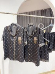 Pyjama couple lụa băng tay ngắn quần ngắn CTN23 Shury Store Home Wear Đồ đôi mát nhẹ dễ thương