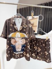 Pyjama Couple Lụa Băng Tay Ngắn Quần Ngắn CTN5 | Shury Store Home Wear | Mềm Mát, Lịch Sự, Dễ Mặc