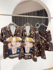 Pyjama Couple Lụa Băng Tay Ngắn Quần Ngắn CTN5 | Shury Store Home Wear | Mềm Mát, Lịch Sự, Dễ Mặc