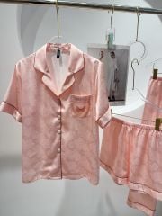 Pyjama lụa băng tay ngắn quần dài tặng kèm short cùng tone TN18 Shury Store Home Wear thoáng mát