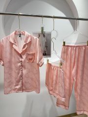 Pyjama lụa băng tay ngắn quần dài tặng kèm short cùng tone TN18 Shury Store Home Wear thoáng mát