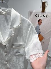 Bộ pyjama lụa băng ngắn NT01 Shury Store Home Wear | Thiết kế viền ren tinh tế, form rộng mát mịn
