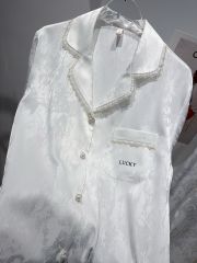 Bộ pyjama lụa băng ngắn NT01 Shury Store Home Wear | Thiết kế viền ren tinh tế, form rộng mát mịn