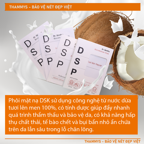 Mặt nạ tế bào gốc trẻ hóa da Dr.SkinPro Biocellulose Mask