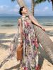 Đầm Maxi Voan Hoa Lá
