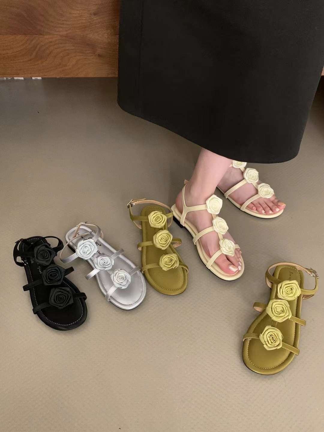 Giày Dây Bệt 3 Hoa B262