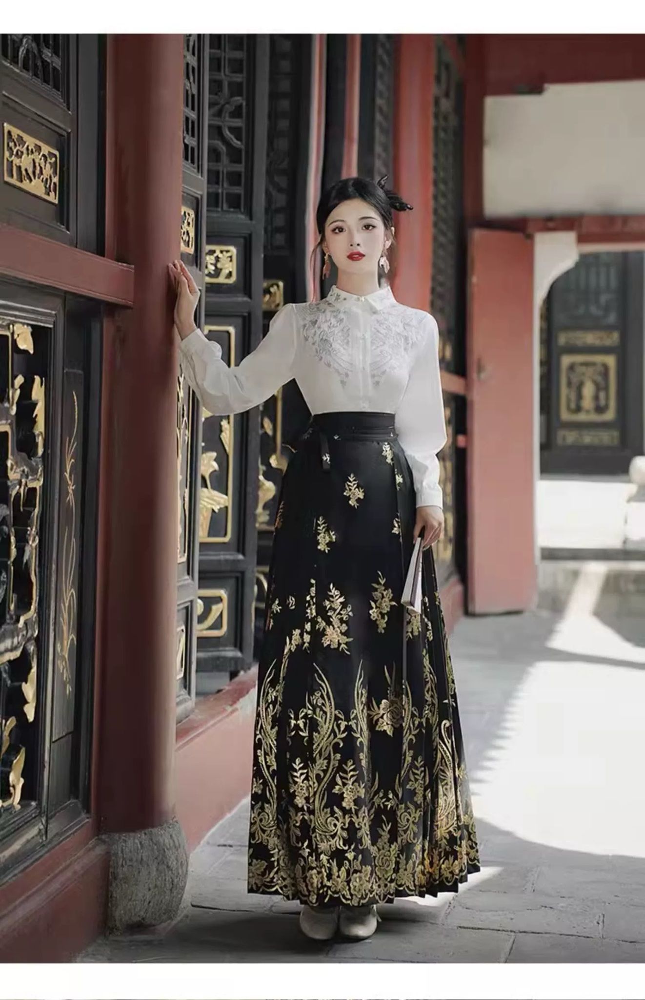 Set Tàu Chân Váy Đen