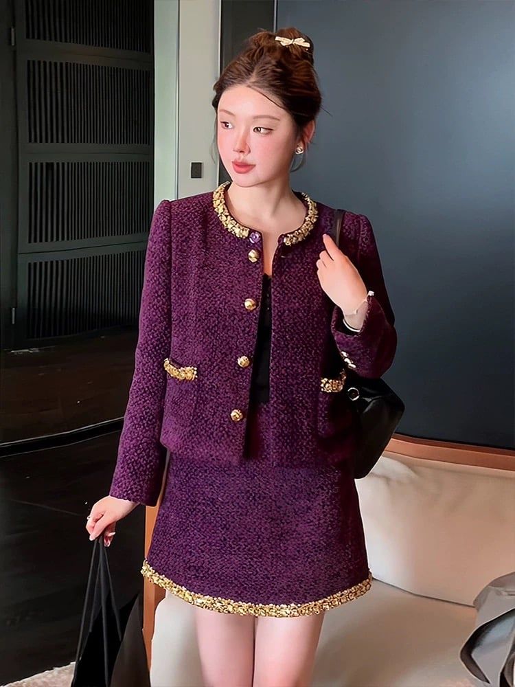 Set Dạ Tím Cao Cấp