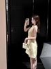Đầm Kem Cổ Đính Đá