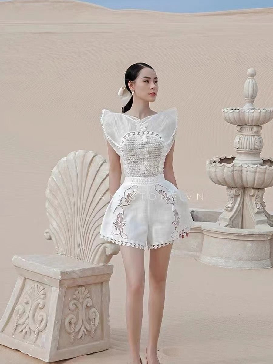 Set Ren Trắng Quần