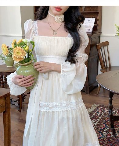 Đầm Voan Kem,Hồng