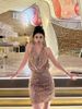 Đầm Kim Sa Nâu Trễ Cổ