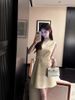 Đầm Kem Cổ Đính Đá