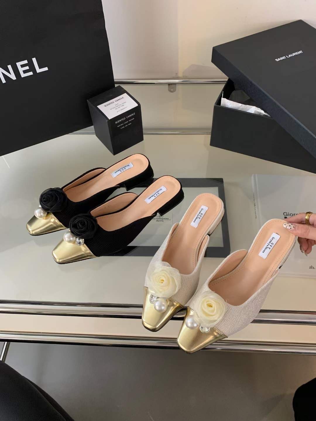 Giày Bố Nơ Hoa 1988-5