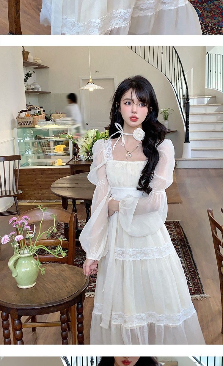 Đầm Voan Kem,Hồng