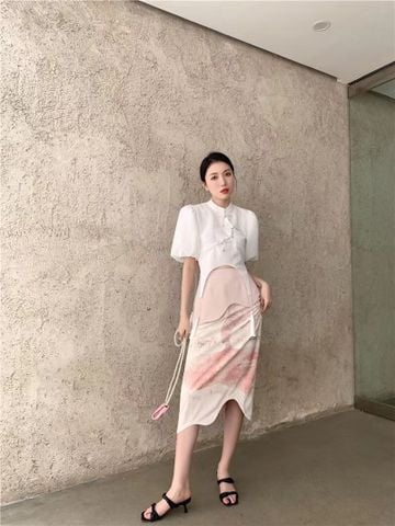 Set Tàu Váy Hồng