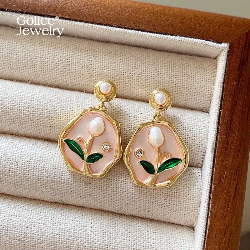 Bông Tai Hồng Bông Hoa