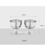 Bát đôi inox có chân 128921
