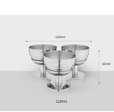Bát ba inox có chân
