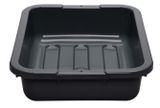 Black Polyethylene Plastic Bus Box with Ribbed Bottom